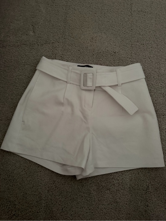 Express Pants - Express White High-Waist Belted Women’s Shorts
